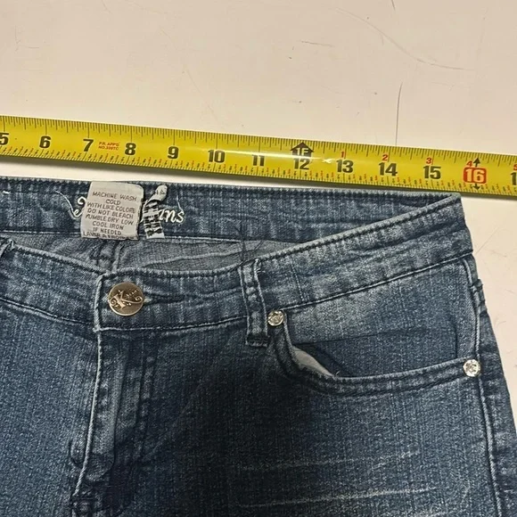 Kaba Low Rise Women's Distressed Blue Jeans - Picture 6 of 6